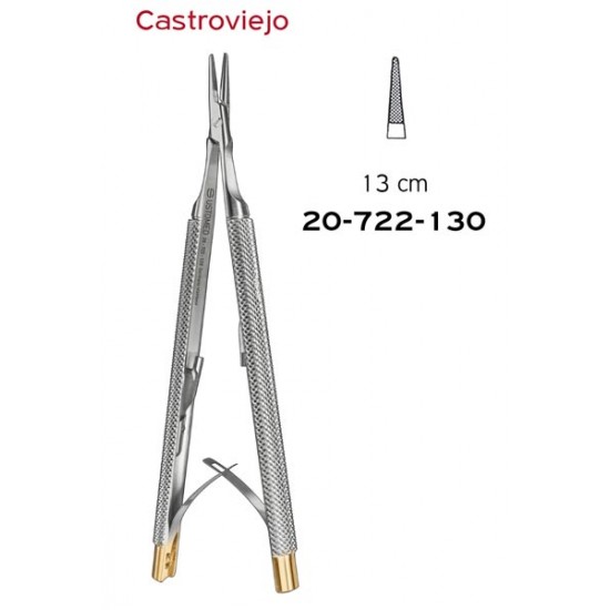 CASTROVIEJO MICRO NEEDLE HOLDER 13CM TC