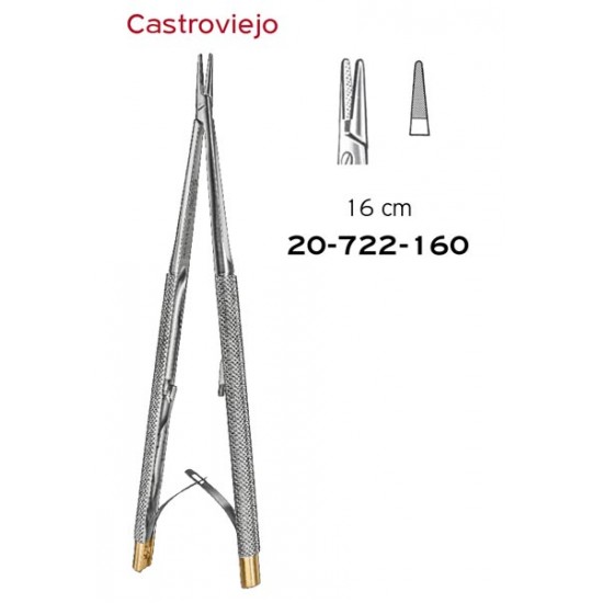 CASTROVIEJO MICRO NEEDLE HOLDER 16CM TC