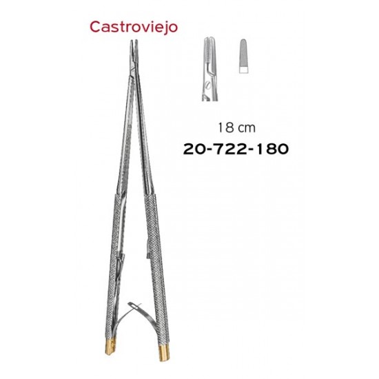 CASTROVIEJO MICRO NEEDLE HOLDER 18CM TC